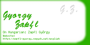 gyorgy zapfl business card